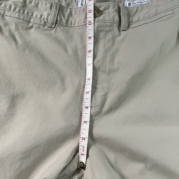 Gap High Rise Stride Ankle Pant Womens 8 Tan Khaki Straight Leg Neutral Minimal - Picture 10 of 12
